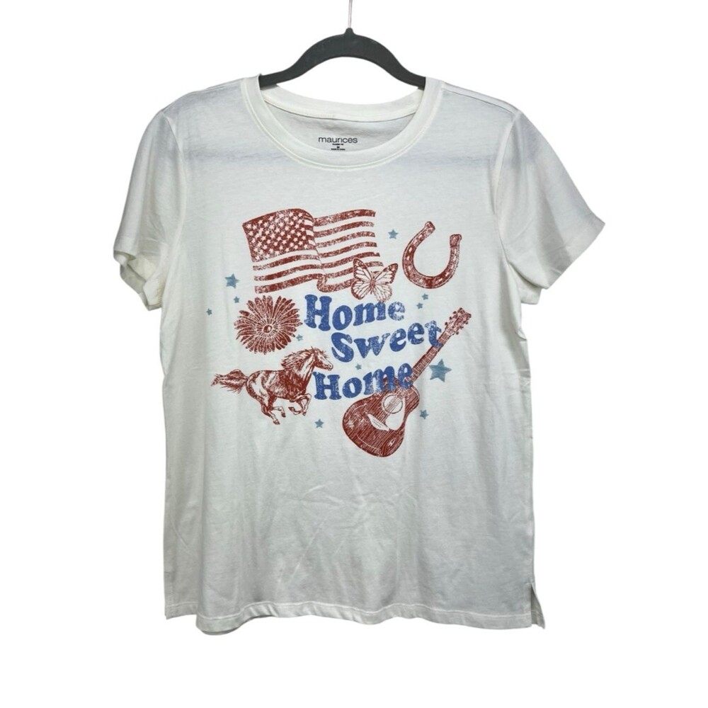 Maurices Classic Fit Americana Home Sweet Home Tee Womens Medium